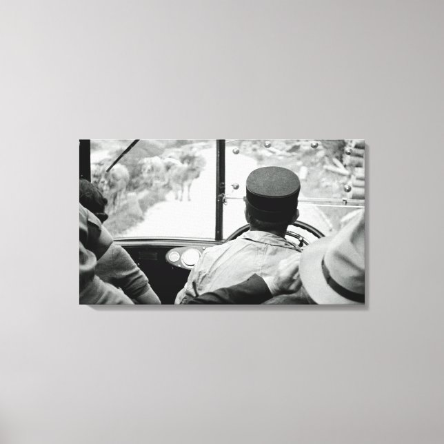 View Through French Bus Window 1939 France Photo Canvas Print (Front)