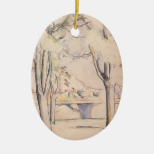 View Thru the Trees by Paul Cezanne, Vintage Art Ceramic Tree Decoration