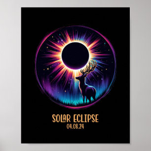 View Totality April 8 2024 Astronomy Deer Hunt Sol Poster