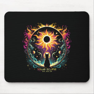 View Totality April 8 2024 Solar Eclipse Cat Lover Mouse Mat