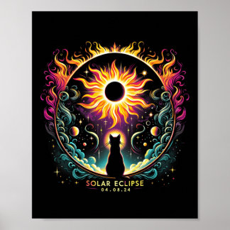 View Totality April 8 2024 Solar Eclipse Cat Lover Poster