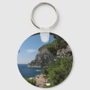 View toward the cliffs on Capri island Key Ring