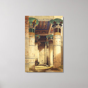 View under the Grand Portico, Philae Canvas Print