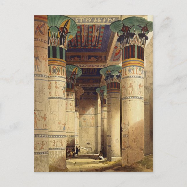 View under the Grand Portico, Philae Postcard (Front)