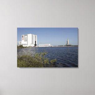 Viewed across the basin, Space Shuttle Atlantis Canvas Print