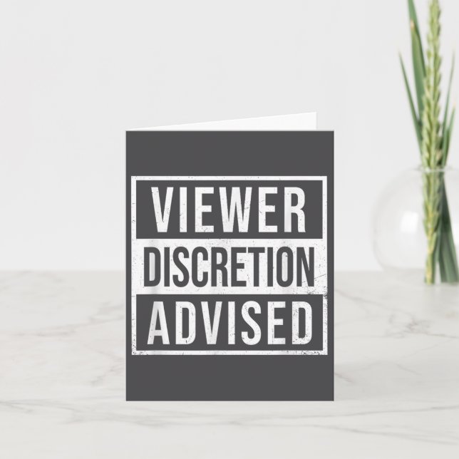 Viewer Discretion Advised  Card (Front)