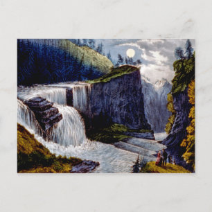 Viewing Down The Ravine At Trenton Falls NY Postca Postcard