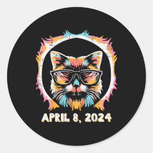 Viewing Gles Solar Eclipse 2024 Totality April 8 Classic Round Sticker