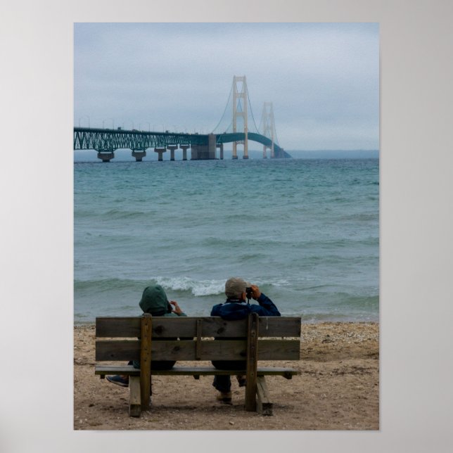 Viewing Mackinac Bridge Poster (Front)
