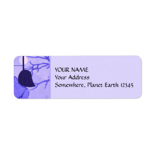 Viewing Winter Moon Return Address Label