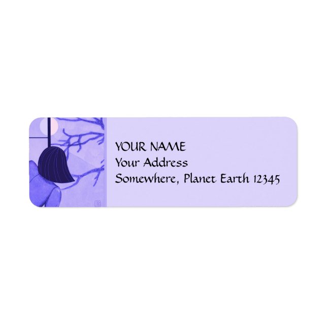 Viewing Winter Moon Return Address Label (Front)