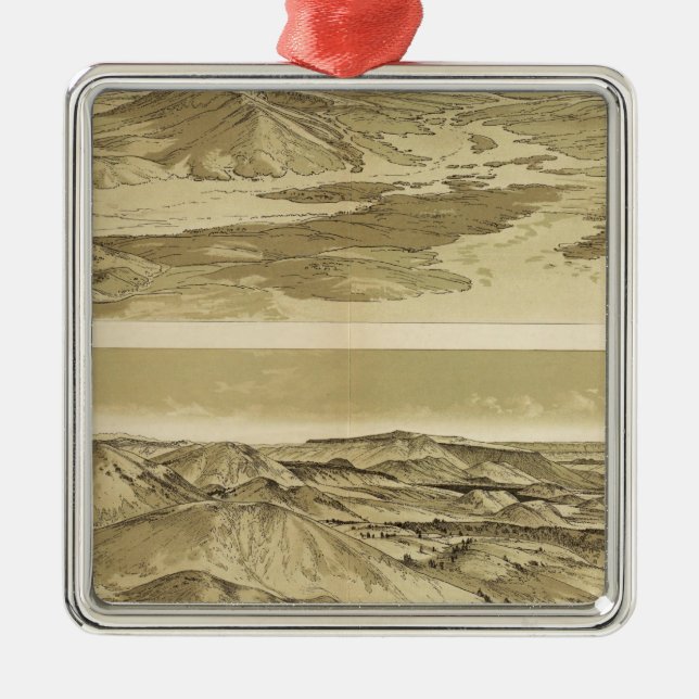 Views from Mount Trumbull and Mount Emma Metal Tree Decoration (Front)