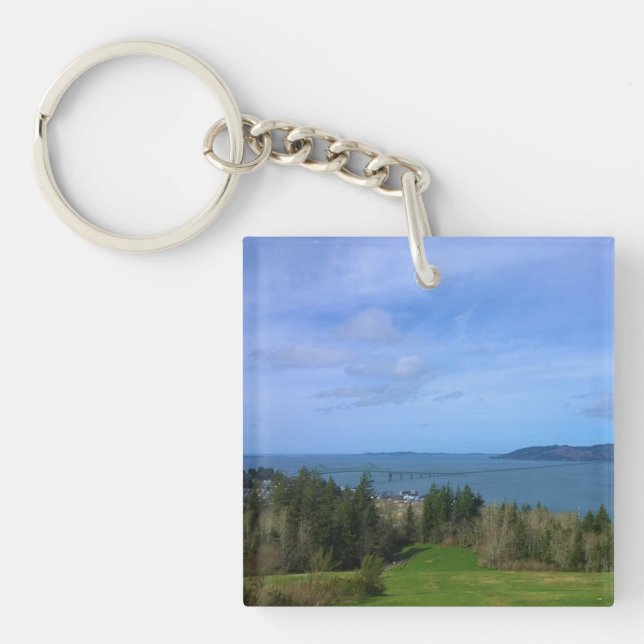 Views from the Astoria Column, Oregon Key Ring (Front)