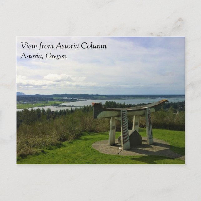 Views from the Astoria Column, Oregon Postcard (Front)