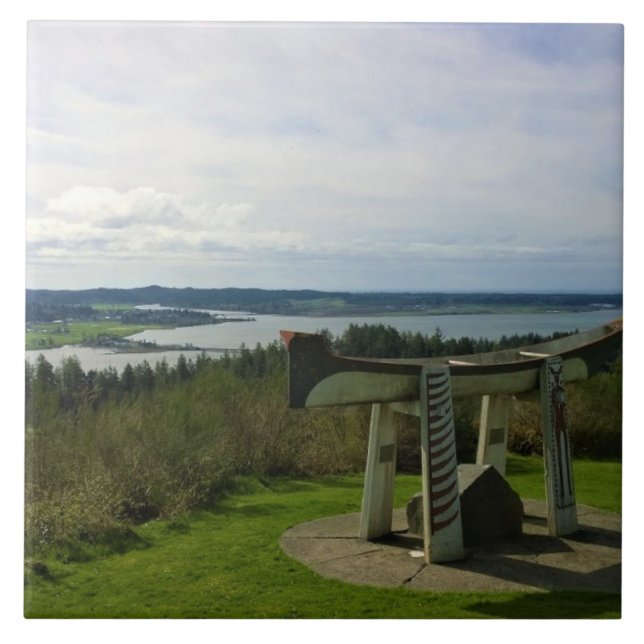 Views from the Astoria Column, Oregon Tile (Front)
