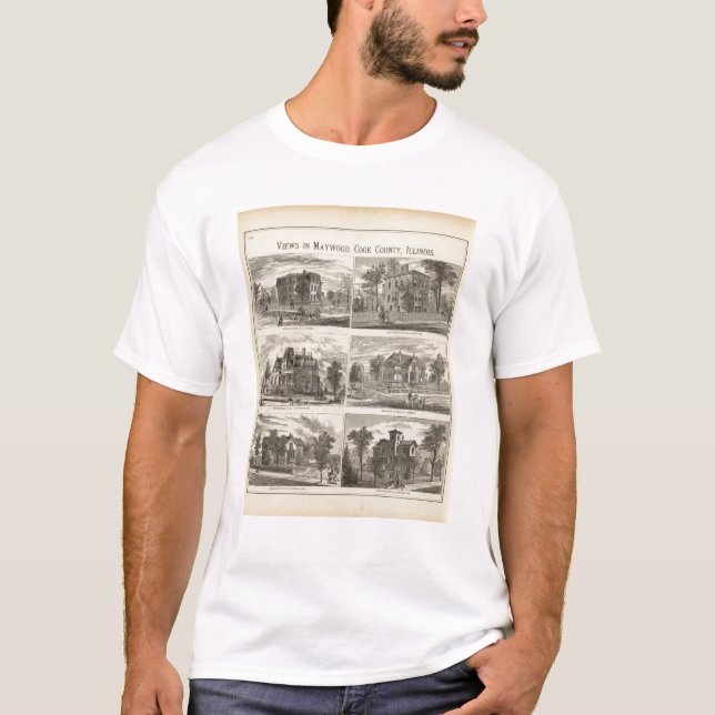 Views in Maywood, Cook County, Illinois T-Shirt (Front)