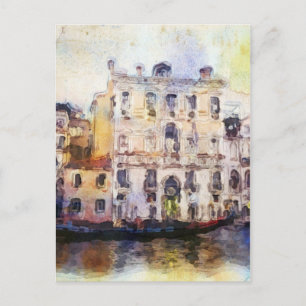 Views od Venice made in artistic watercolor Postcard