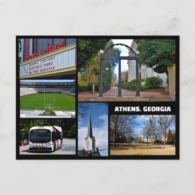 Views of Athens, Georgia usa Postcard (Front)