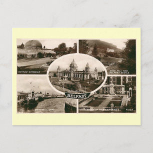 Views of Belfast, Ireland Vintage Postcard