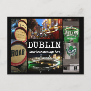 Views of Dublin 2, with custom message Postcard