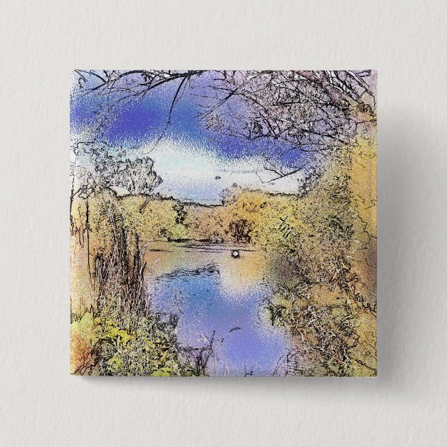 VIEWS OF ENGLAND 15 CM SQUARE BADGE (Front)