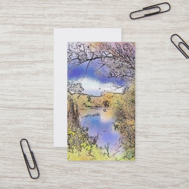 VIEWS OF ENGLAND BUSINESS CARD (Front/Back In Situ)