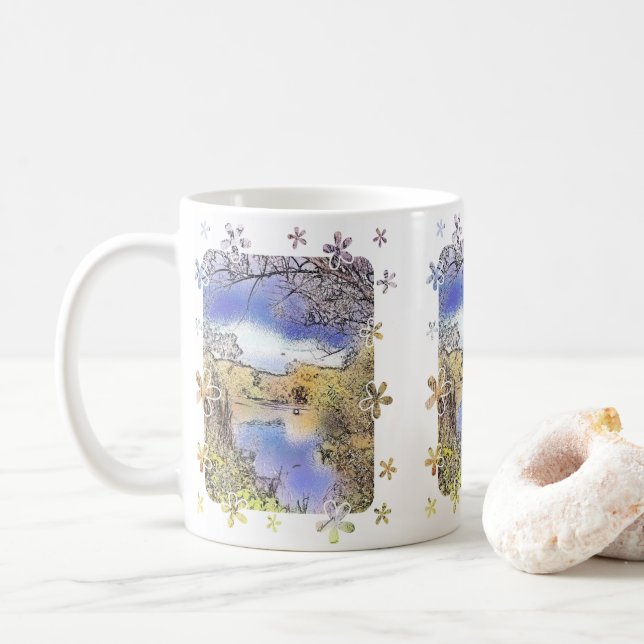 VIEWS OF ENGLAND COFFEE MUG (With Donut)