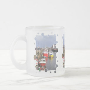 VIEWS OF ENGLAND FROSTED GLASS COFFEE MUG