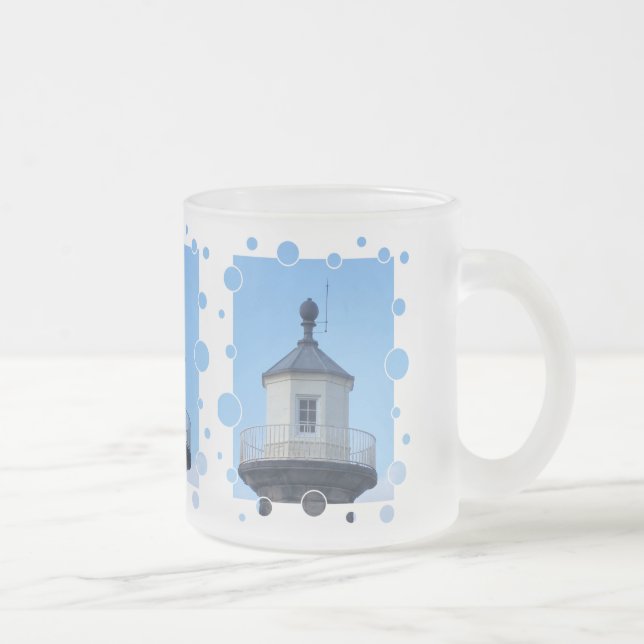 VIEWS OF ENGLAND FROSTED GLASS COFFEE MUG (Right)