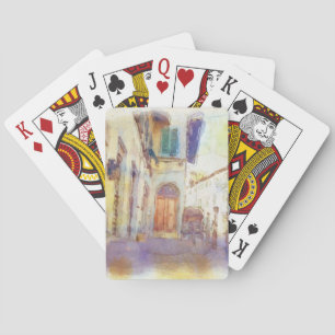 Views of Florence made in artistic watercolor Playing Cards