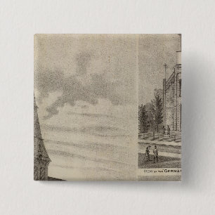Views of German Catholic Churches in Minnesota 15 Cm Square Badge
