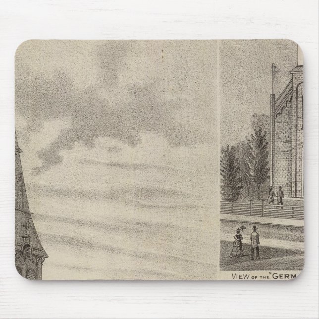Views of German Catholic Churches in Minnesota Mouse Mat (Front)
