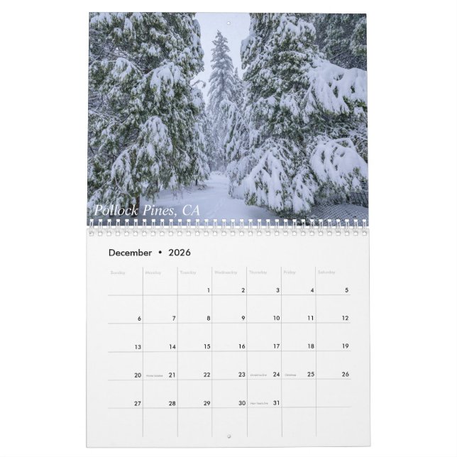 Views of Italy, France and California Calendar (Dec 2026)
