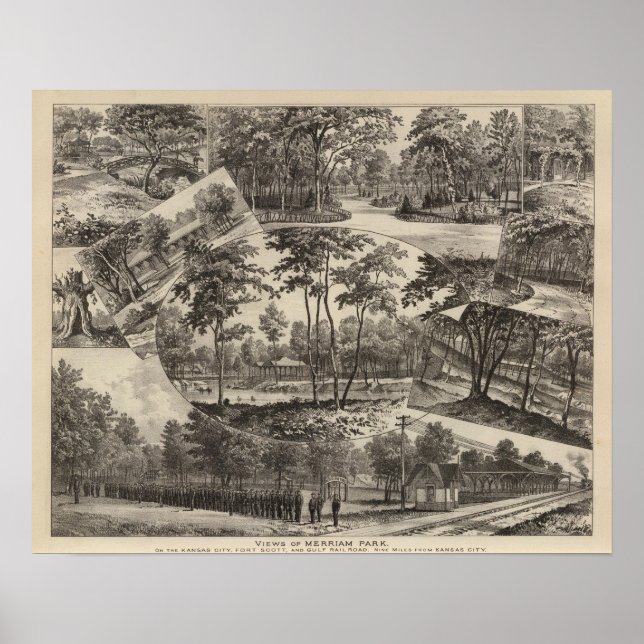 Views of Merriam Park, Kansas Poster (Front)