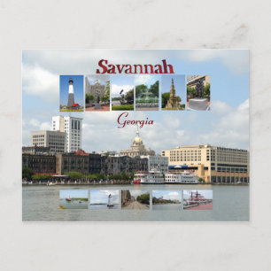 Views of Savannah Georgia Postcard