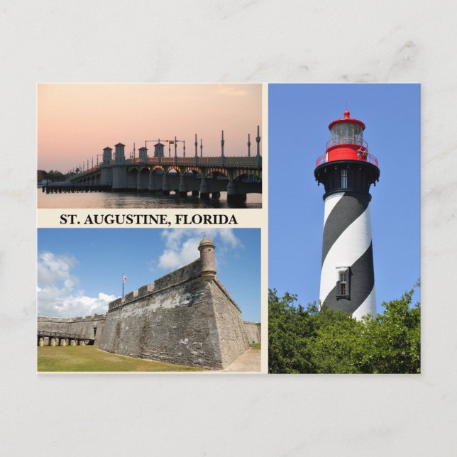 Views of St. Augustine, Florida Postcard (Front)