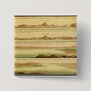 Views of the Port of San Julian, Patagonia 15 Cm Square Badge