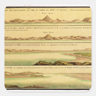 Views of the Port of San Julian, Patagonia Square Sticker