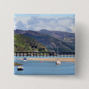 VIEWS OF WALES 15 CM SQUARE BADGE