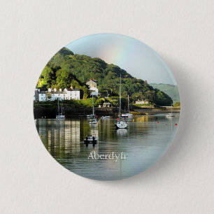 VIEWS OF WALES 6 CM ROUND BADGE