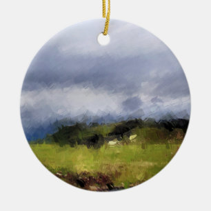 VIEWS OF WALES CERAMIC TREE DECORATION