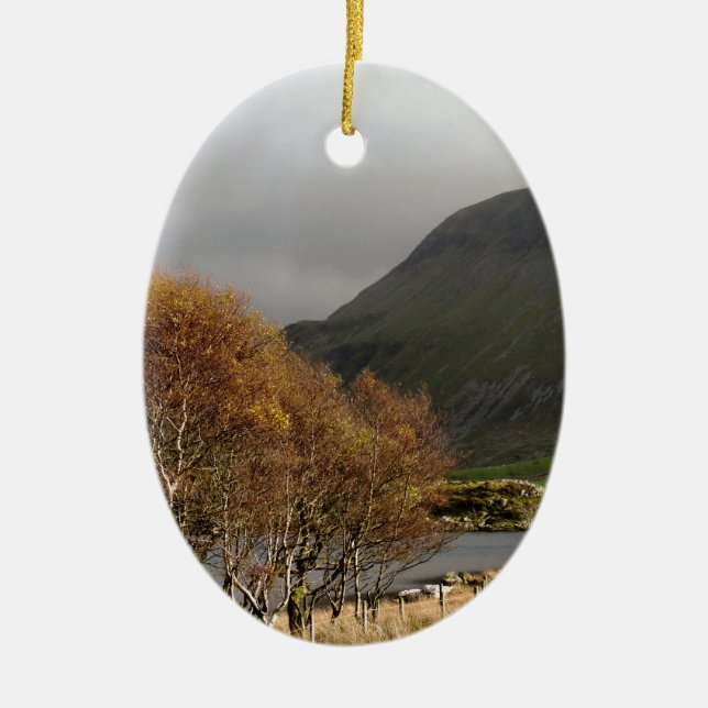 VIEWS OF WALES CERAMIC TREE DECORATION (Front)