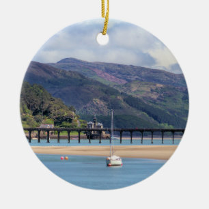 VIEWS OF WALES CERAMIC TREE DECORATION