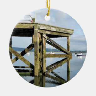 VIEWS OF WALES CERAMIC TREE DECORATION