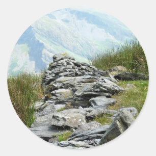 VIEWS OF WALES CLASSIC ROUND STICKER