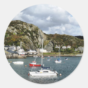 VIEWS OF WALES CLASSIC ROUND STICKER