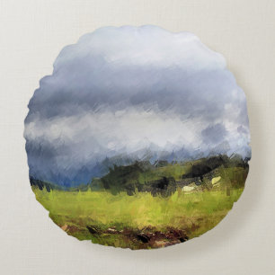 VIEWS OF WALES ROUND CUSHION