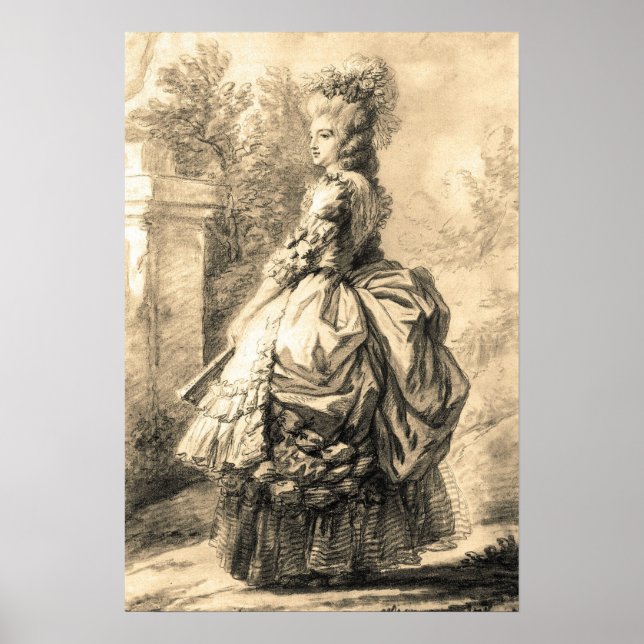 Vigée Le Brun - Marie Antoinette Strolling Poster (Front)