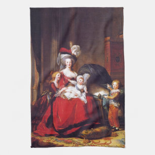 Vigée-Lebrun - Marie Antoinette and her children Tea Towel