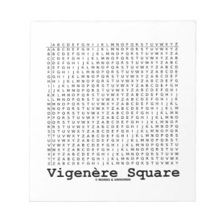 Vigenère Square (Cryptography Tabula Rasa) Notepad